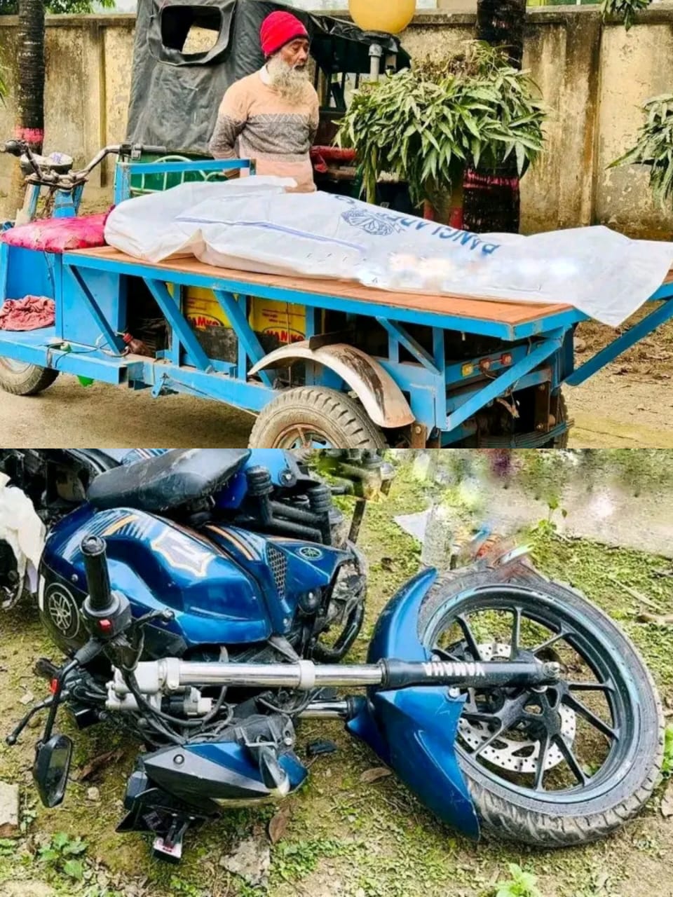 টাঙ্গাইলের ধনবাড়ীতে মোটরসাইকেল ও রাজিব পরিবহন বাসের সংঘর্ষে নিহত ১ আহত ১ 