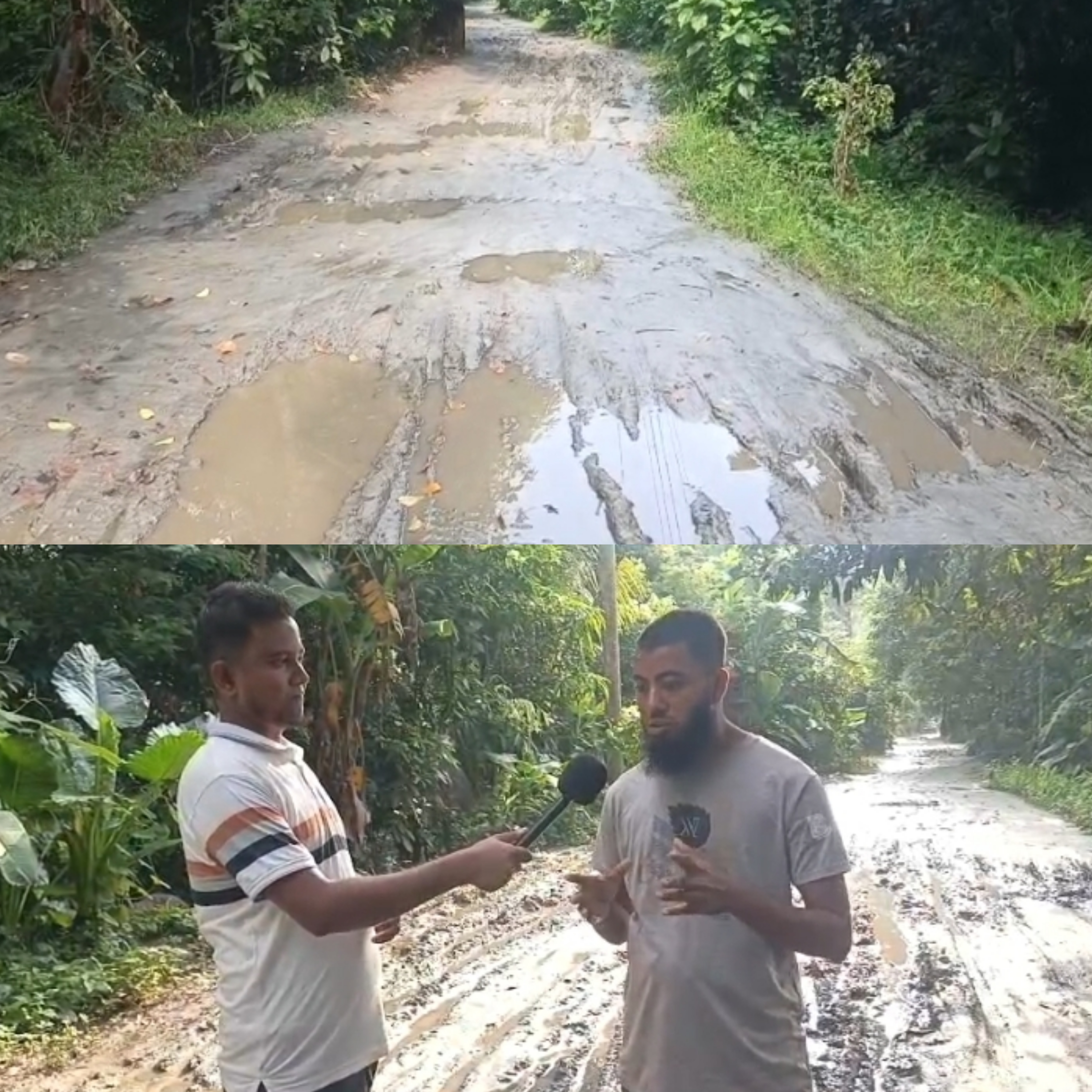 সাতলার পটিবাড়ির সি-এম-বি সড়কের বেহাল দশা, দ্রুত সংস্কারের দাবিতে এলাকাবাসীর আকুতি।